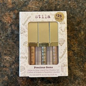 New Stila Precious Gems Glitter & Glow Liquid Eye Shadow Set of  3, 2.25 mL each
